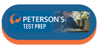 Peterson's Test Prep database button blue and orange
