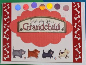 Greeting Card Sample - Just for You, Grandchild with a dog theme