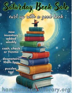 book sale rooms are open Saturdays from 10-2