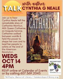 poster for author event on Weds Oct 14 at 5:30pm